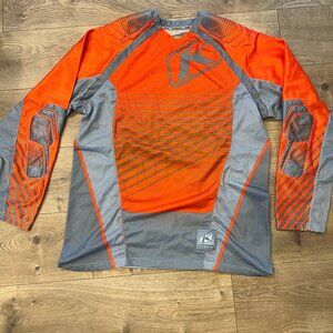 Klim Mojave Jersey (Orange Gray) V-Neck Long Sleeve Motorcycle Men Size-Large
